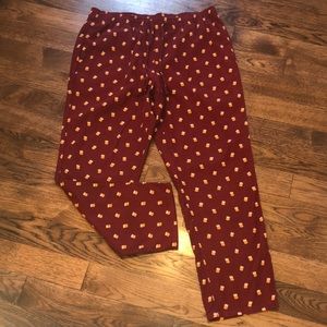 J Crew Factory Cocktail Theme Flannel Lounge Pants
